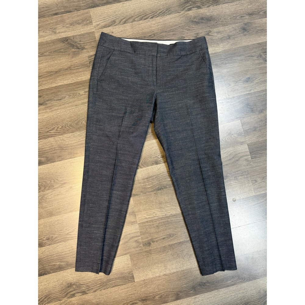 Ann Taylor LOFT Marisa Fit Gray Textured Straight Leg Dress Pants Womens 10
